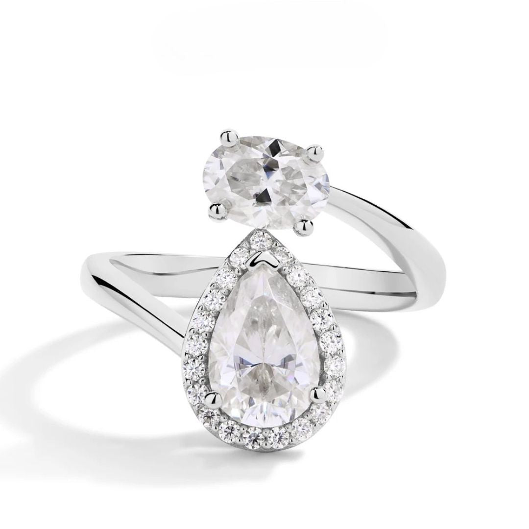 Luminaire Grace - Massief Gouden Moissanite Ring