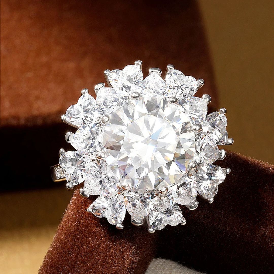 Lumora Blaze - Moissanite en Zirkonia Combi Ring