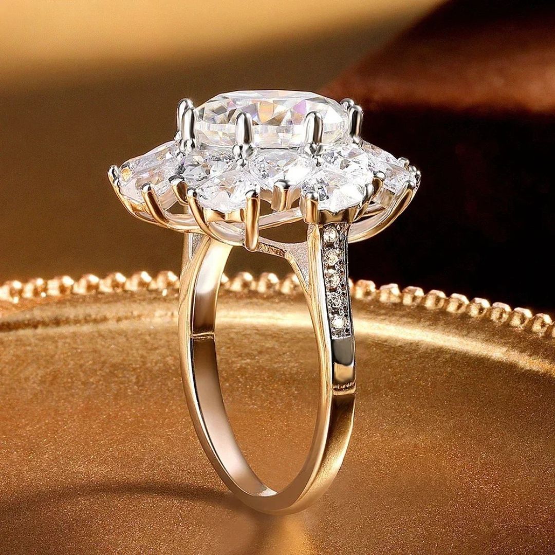 Lumora Blaze - Moissanite en Zirkonia Combi Ring