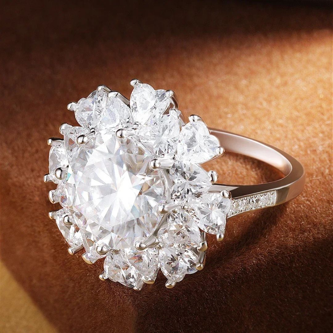 Lumora Blaze - Moissanite en Zirkonia Combi Ring