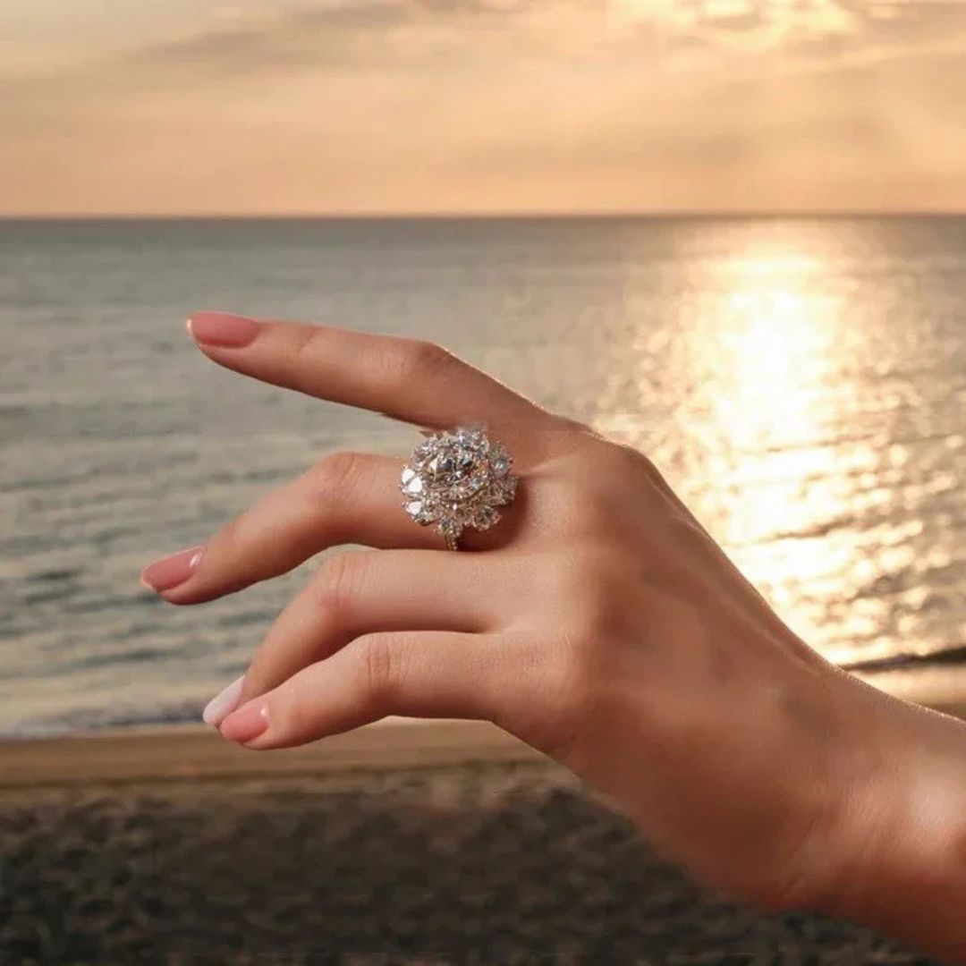 Lumora Blaze - Moissanite en Zirkonia Combi Ring