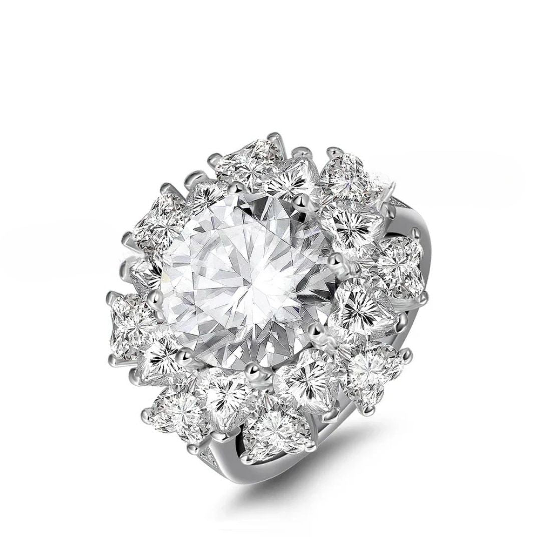 Lumora Blaze - Moissanite en Zirkonia Combi Ring