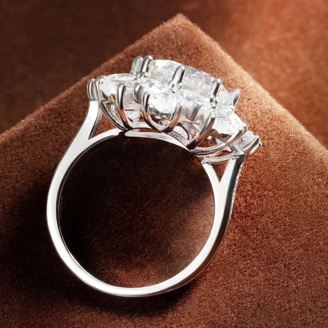 Lumora Blaze - Moissanite en Zirkonia Combi Ring