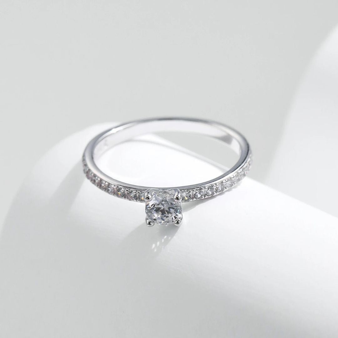 Luna Glow - S925 Zilveren Moissanite Cocktail Ring Dames 0.3CT
