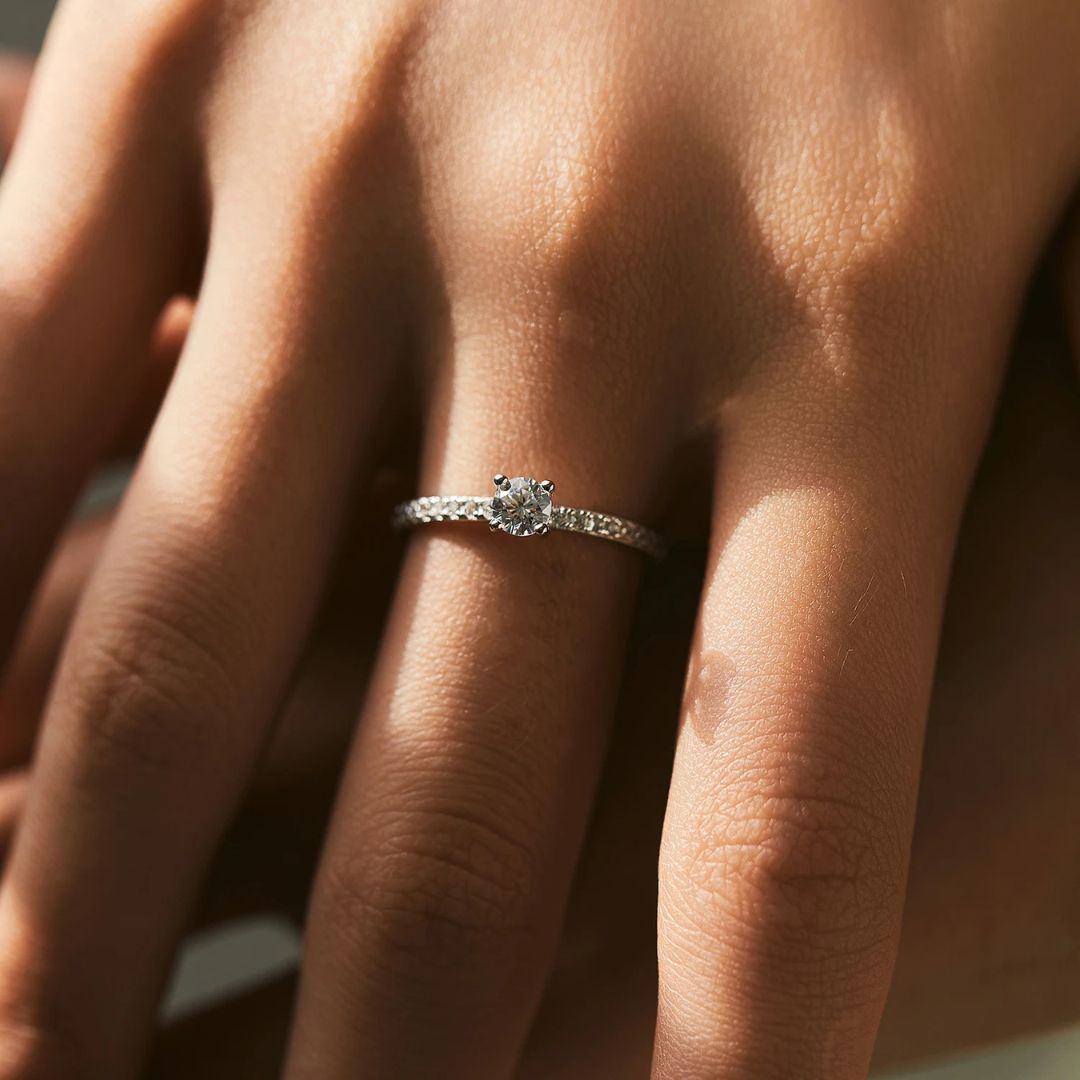 Luna Glow - S925 Zilveren Moissanite Cocktail Ring Dames 0.3CT