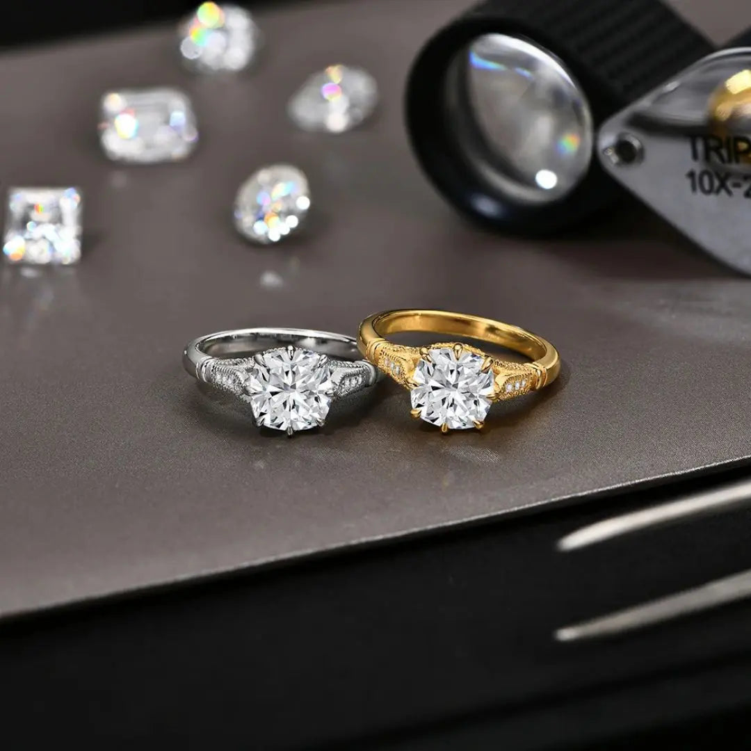 Luxora Cushion – Tijdloze Moissanite Ring Amora Maison