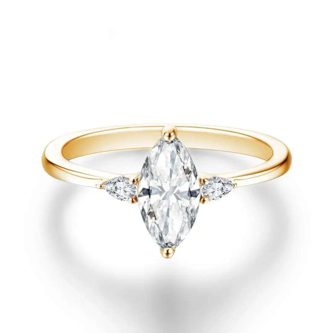 Majestic Marquise - Moissanite Verlovingsring Amora Maison