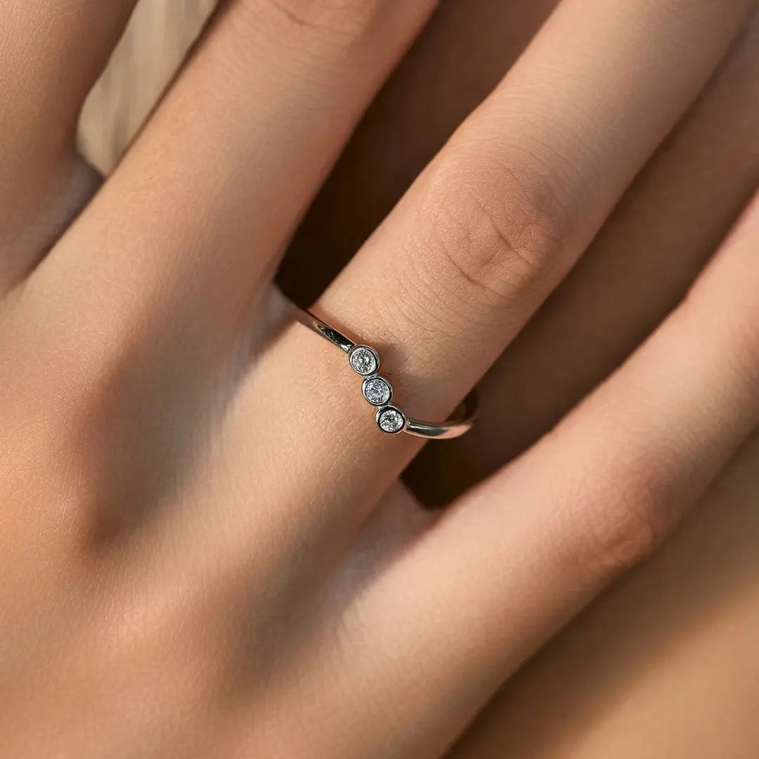 Nuvéra Ring - Zilveren Moissaniet Ring Amora Maison