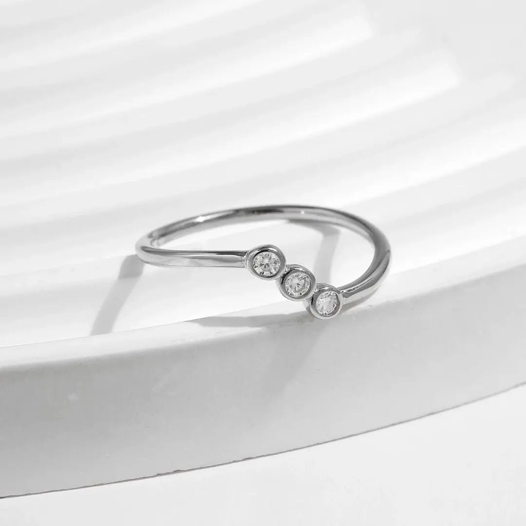 Nuvéra Ring - Zilveren Moissaniet Ring Amora Maison