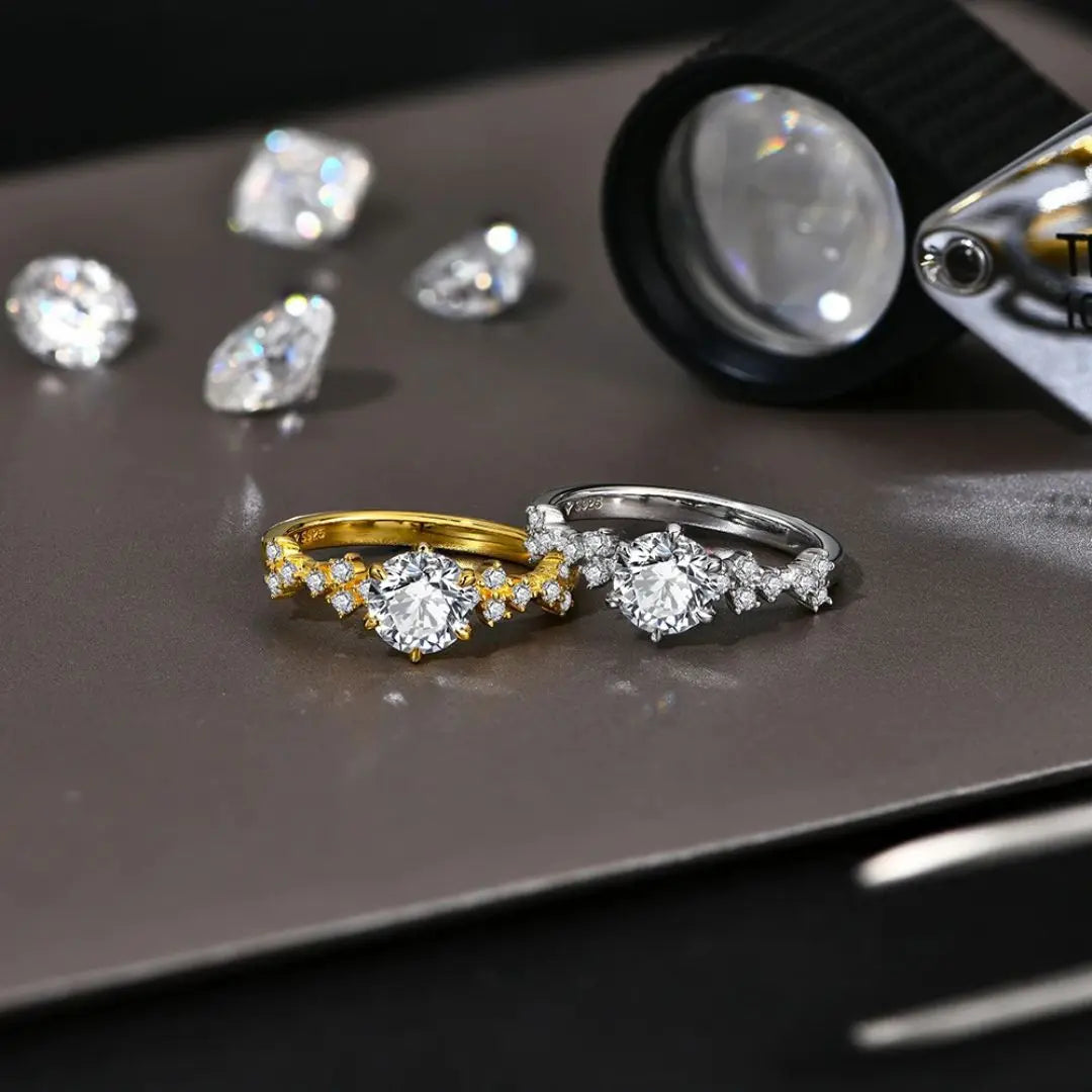 Veyra Luice - Goldplated Moissanite Ring Amora Maison